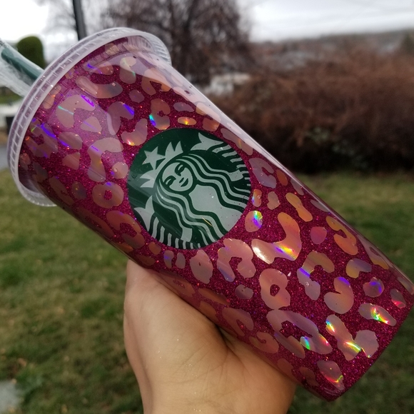 🆕️Starbucks, Custom, Leopard Holo, Cold Cup 🐆 - Picture 7 of 17
